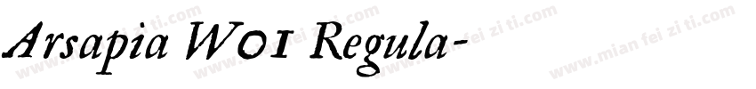Arsapia W01 Regula字体转换